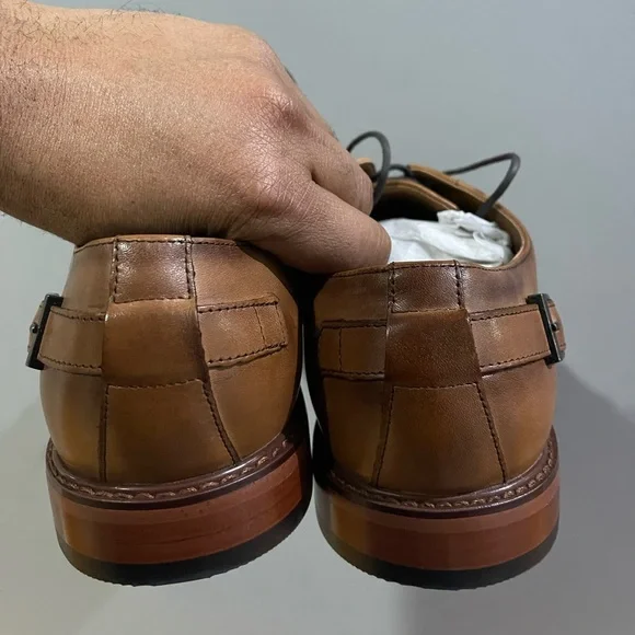 Brand New Bar III Sean Lace-up shoes Tan Sz 10.5 - Picture 10 of 14